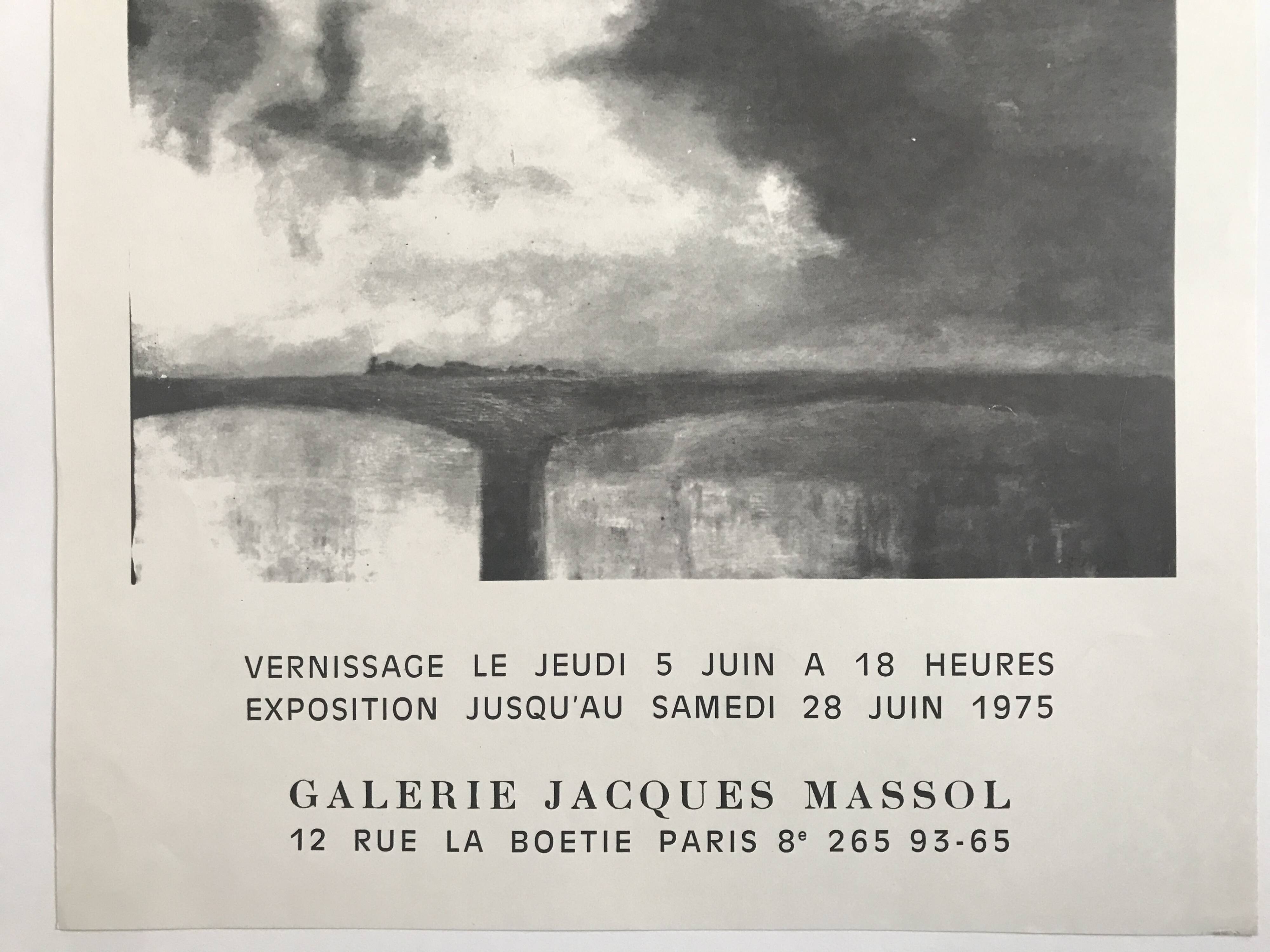 Maud sumner “skies and deserts” / galerie jacques massol, 1975. original poster