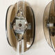 Pair wall light smoked glass Veca