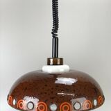 70s hanging lamp ceiling lamp lamp light space age enamel glass Hustadt