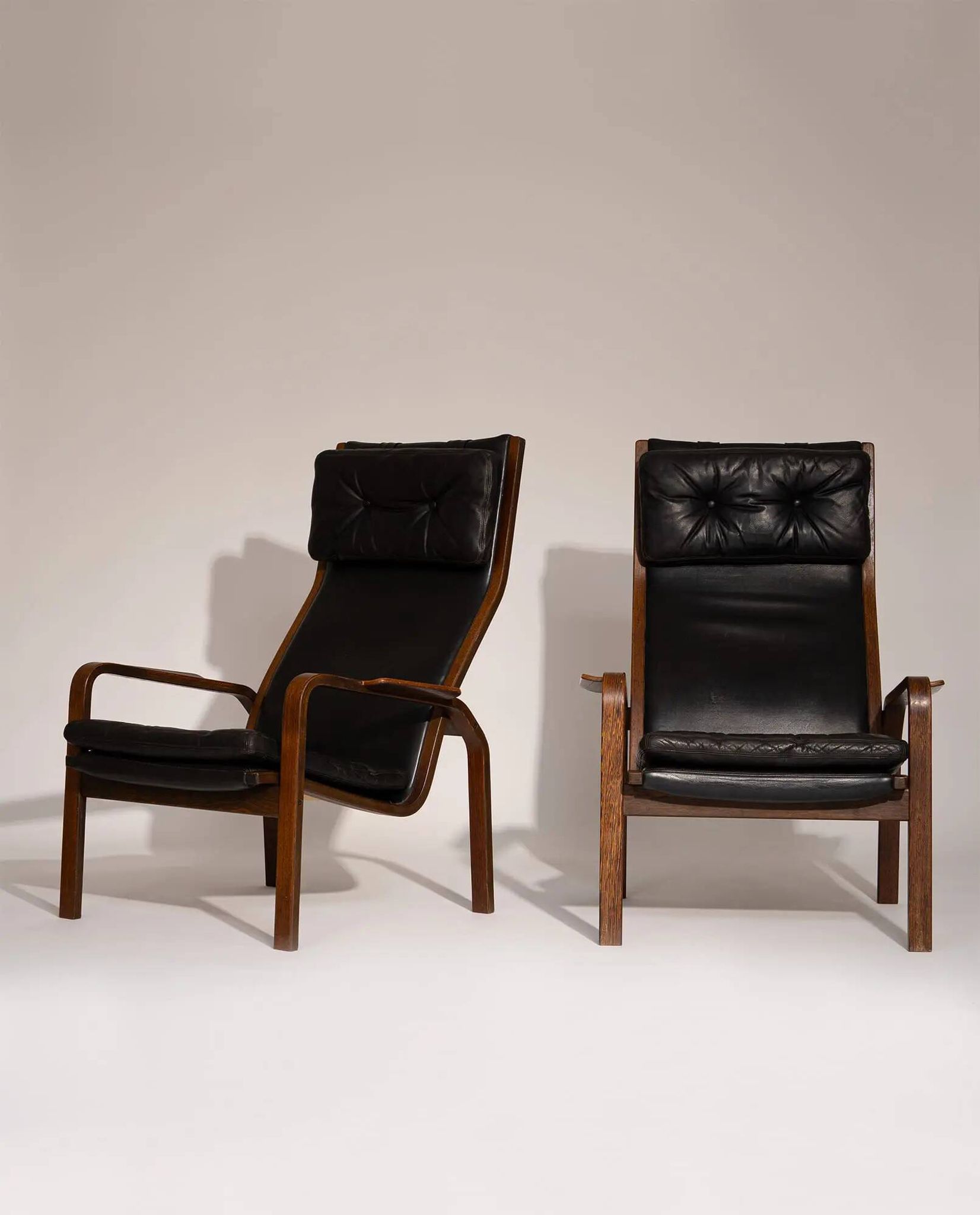 Yngve Ekström armchairs for Swedese, 1970s