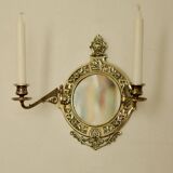 Single vintage Swedish brass sconce