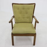 1940s Fritz Hansen Beech Armchair by Soren Hansen Model 1628 , Denmark