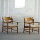 Henning Kjærnulf, Lounge Chairs "Razorblade", Danish design from the mid-century, 1960s.