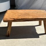table basse en teck blond quadripode