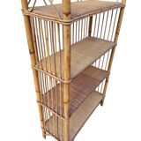 1960s rattan shelf from France
