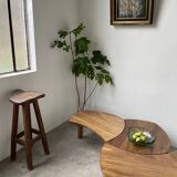 Tinted glass “leaf” dish