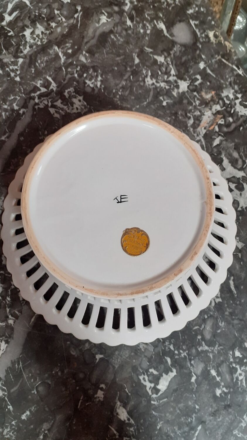 Fruit basket signed Émile Tessier