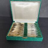 12 fourchettes à gâteaux en métal argenté