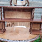 Salon d'hiver ancien en rotin (7 pièces)