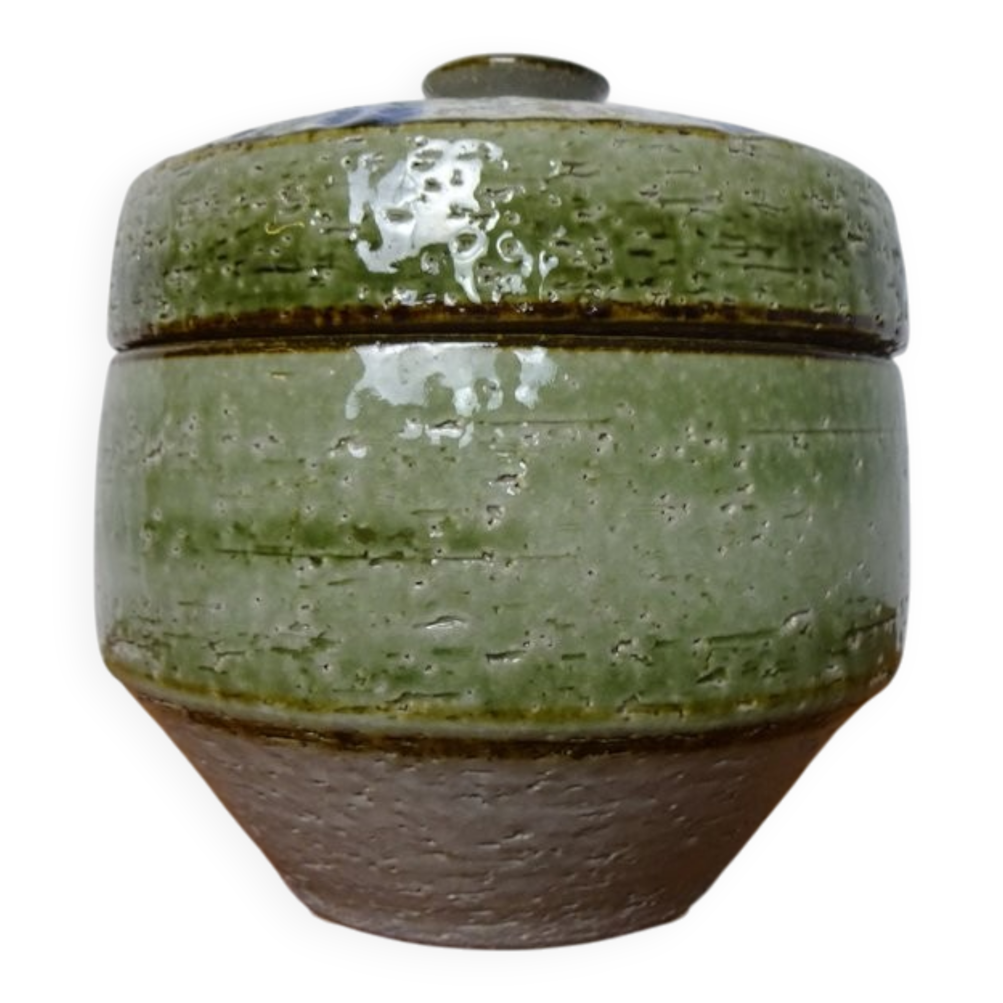 Danish Studio Ceramic Bowl with Lid by Noomi Backhausen for Soholm Stentoj, 1960s