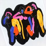 Three Black Woman  - 29 x 42 cm