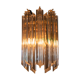 Vintage brass and murano glass wall lamp from Venini by Novaresi, Italy 1960s