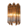 Vintage brass and murano glass wall lamp from Venini by Novaresi, Italy 1960s