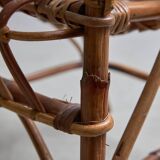 Italian Cane Garden Armchair, 1970s