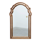 Arched gold-leaf mirror with marbled glass border by Deknudt, Belgium, 20th