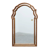 Arched gold-leaf mirror with marbled glass border by Deknudt, Belgium, 20th