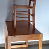 Desk and pine chair