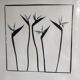 Flowers black and white framed print