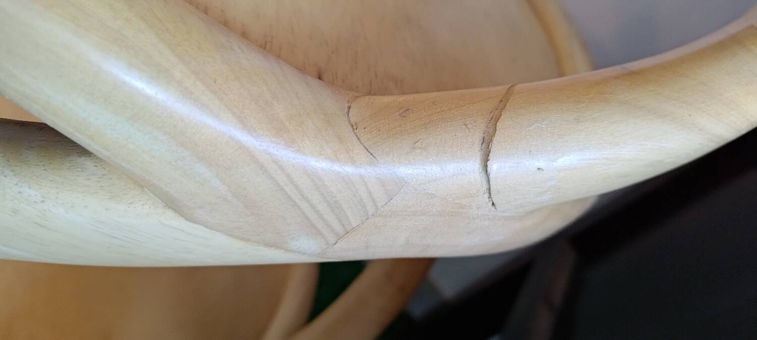 Bent wood side table