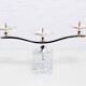 Glass and silver-plated metal candle holder