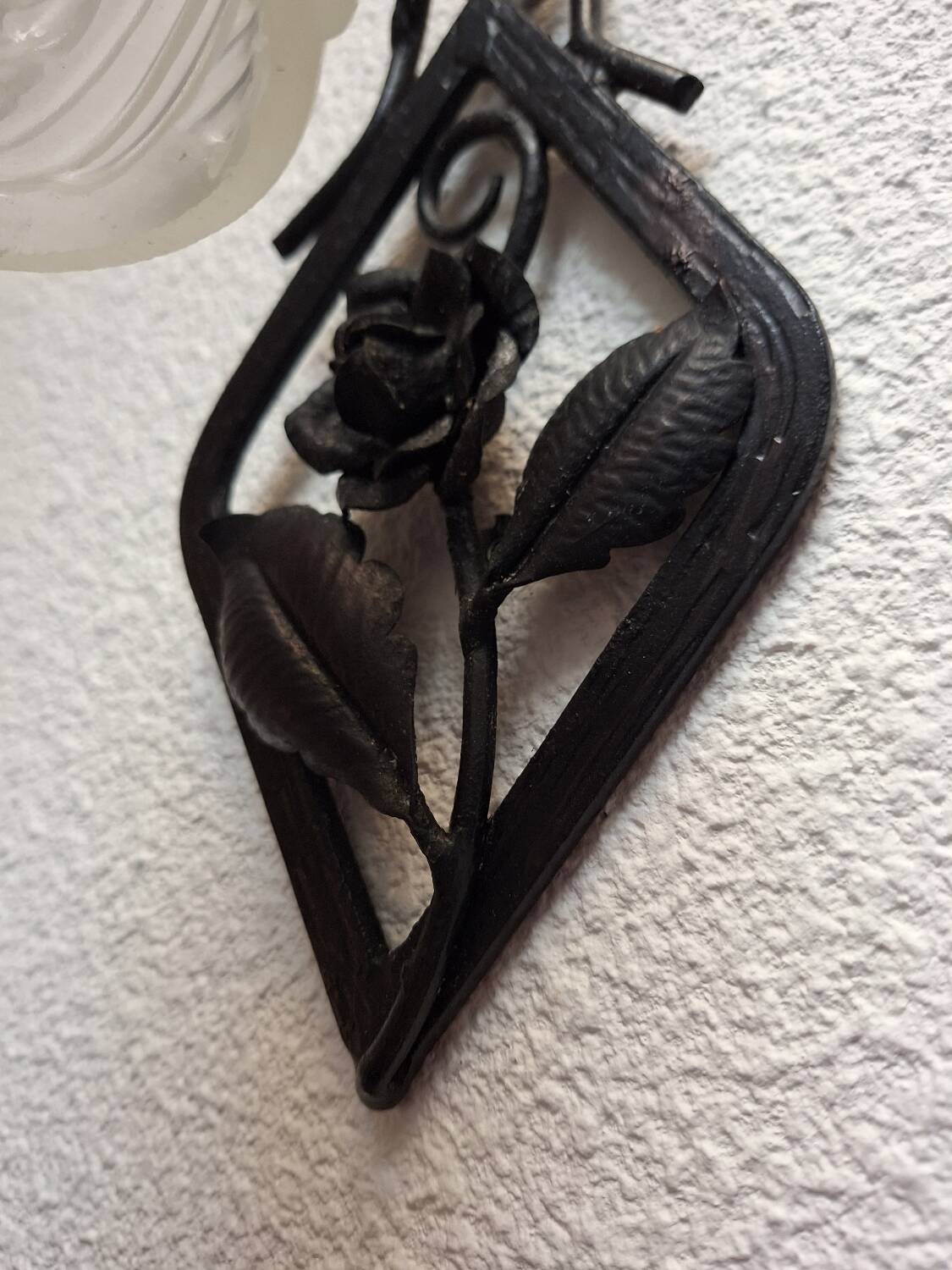 art deco wall light black iron pink decor