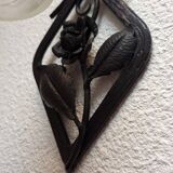 art deco wall light black iron pink decor