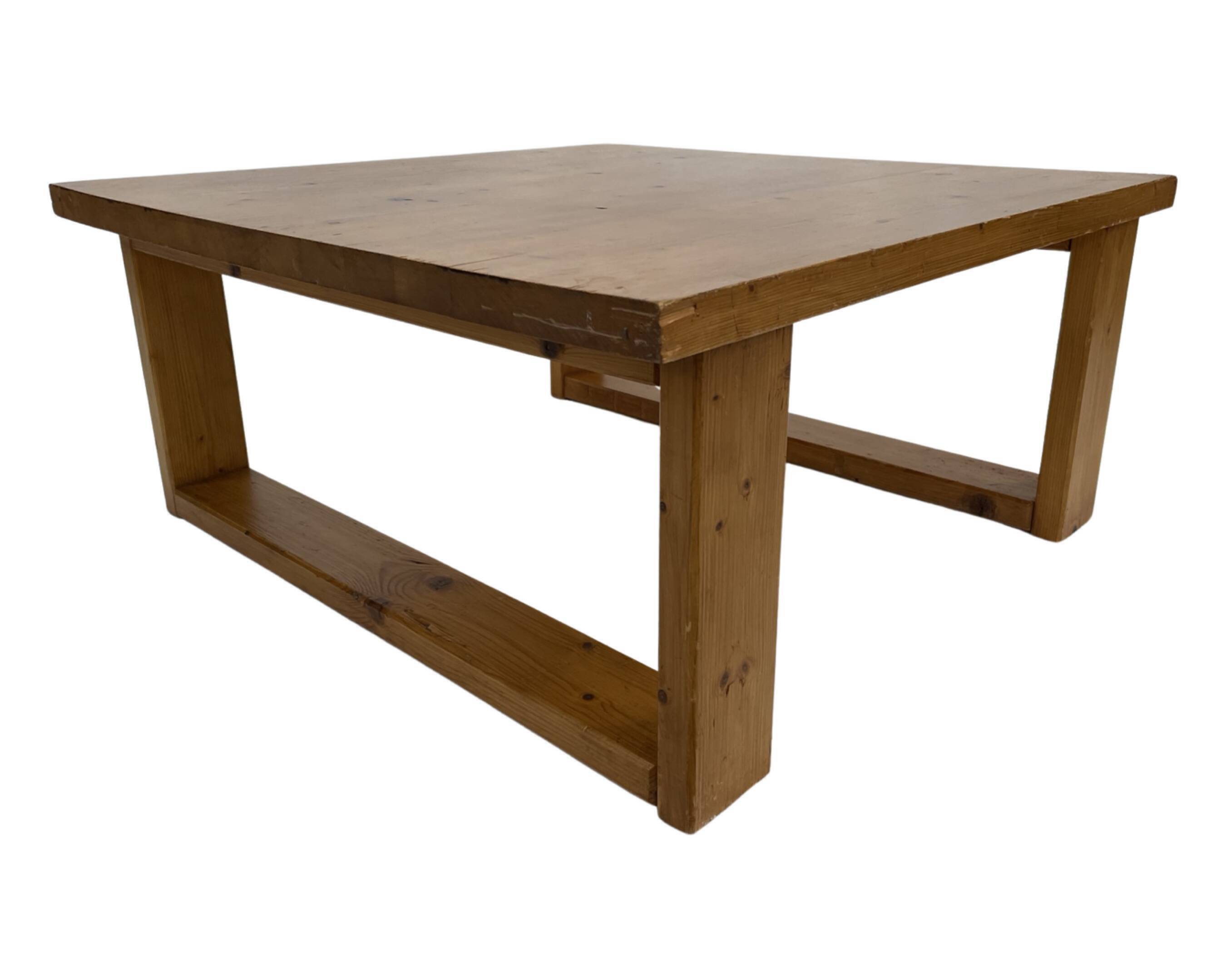 Vintage coffee table pinewood minimalist 1960s