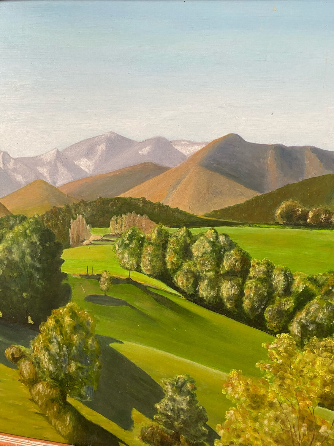 Old oil painting on canvas