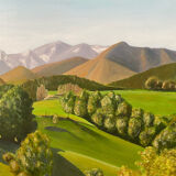 Old oil painting on canvas