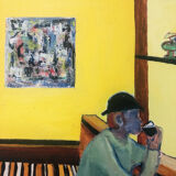 Painting 70's "The bistro"