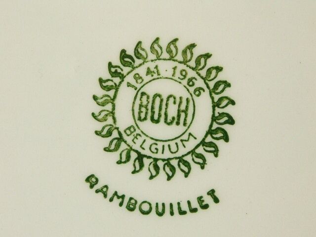 Lot 4 dinner plates Boch Louvière Rambouillet 1966