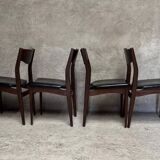 Series Set of 6 vintage Scandinavian rosewood chairs from the 1960s