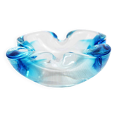 Cendrier en verre de Murano bleu