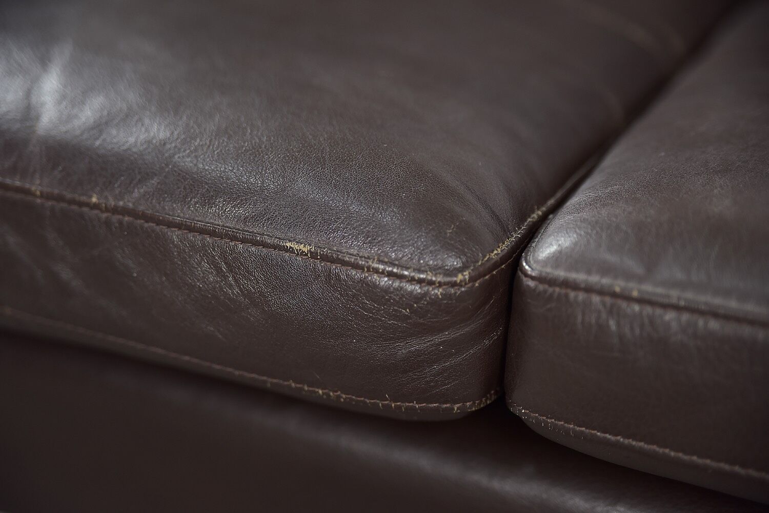 Mid-Century Modern Vintage Danish 3-seater Chocolate Leather Sofa, 1960s