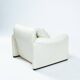 Chaise Maralunga de Vico Magistretti en cuir blanc
