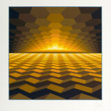 Yvaral "horizon structure" 1981 - original silkscreen print signed in pencil