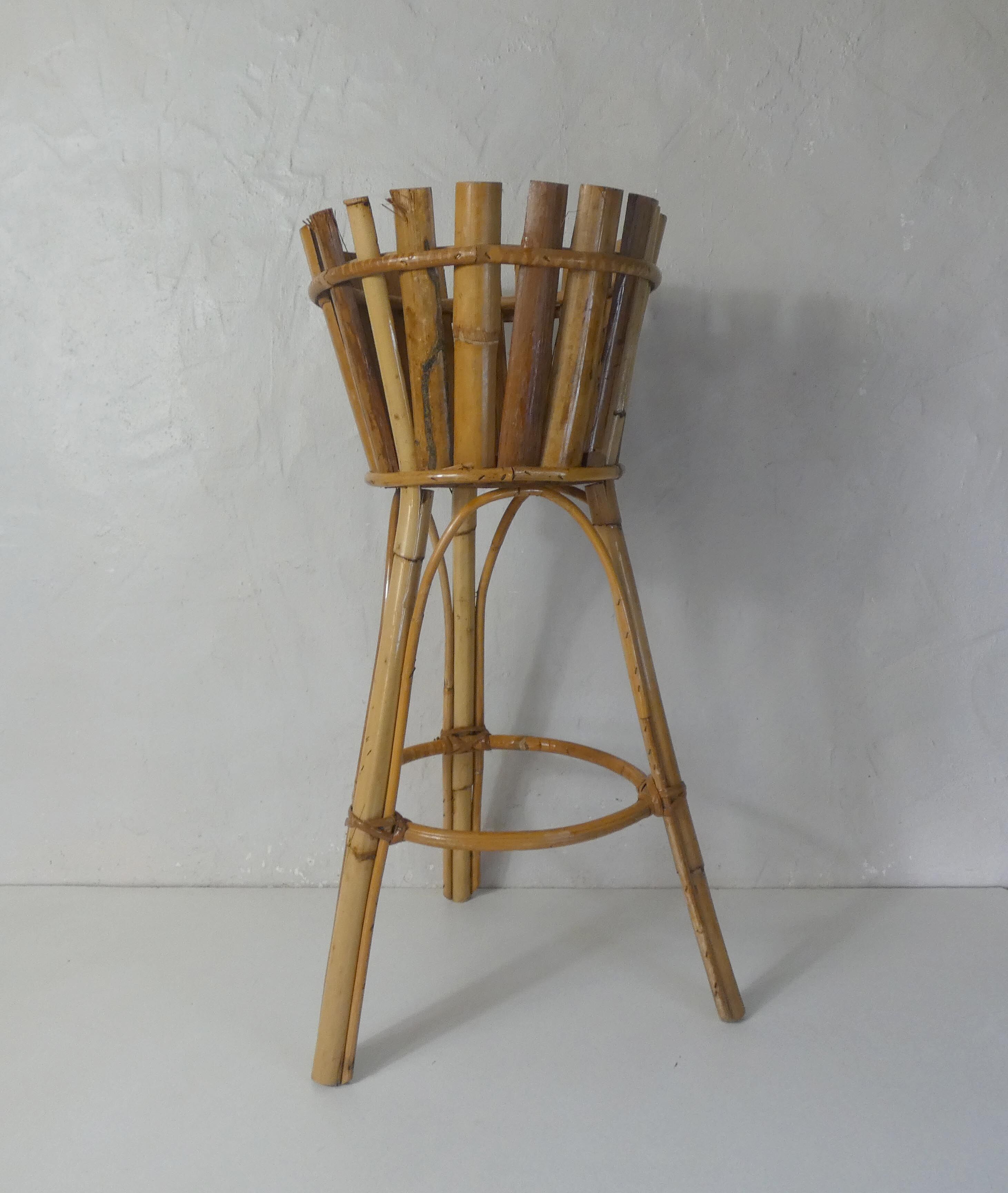 Rattan plant holder