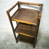 Small rattan and wood shelf