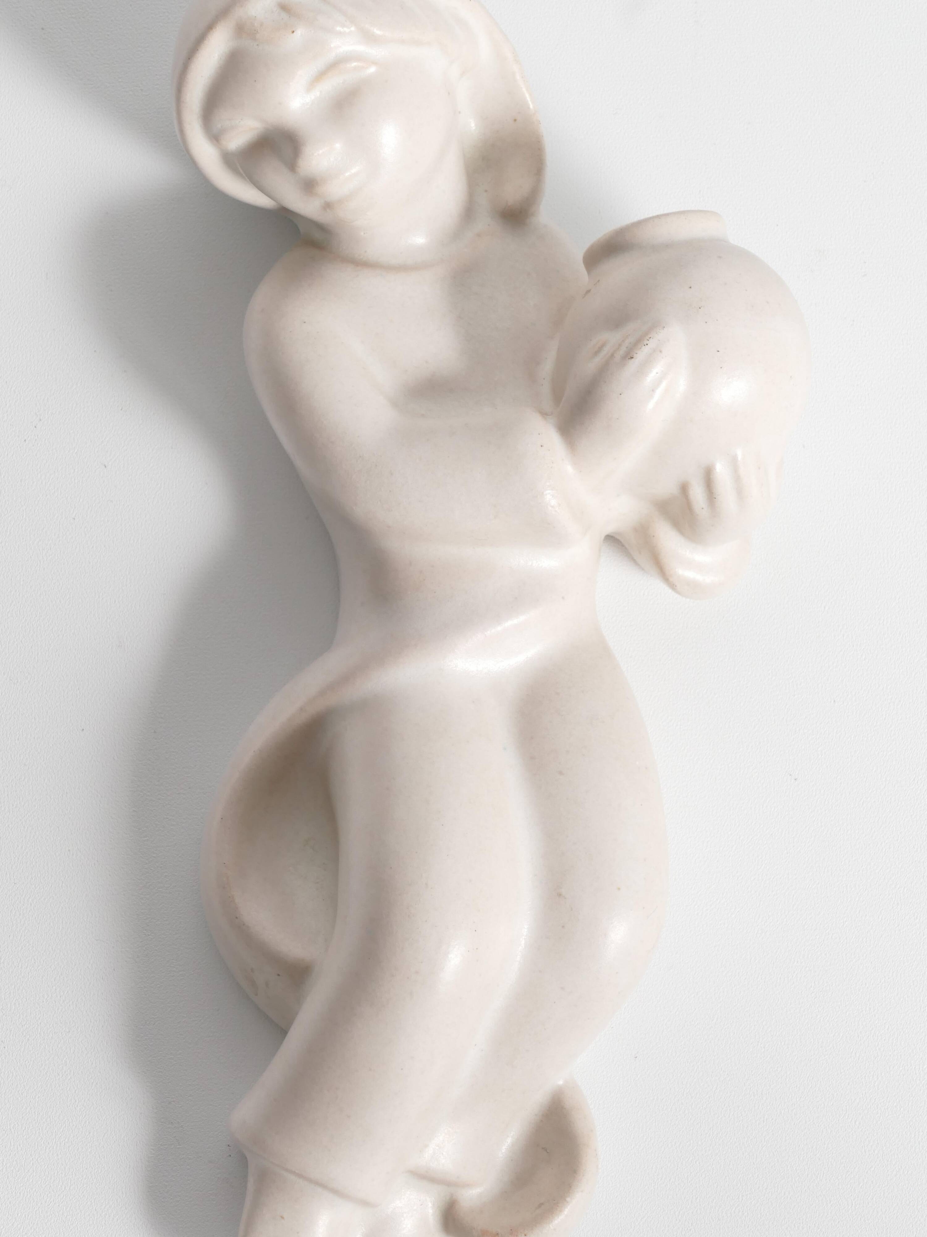 White Sconce with Boy Motif by Marianne Starck for Michael Andersen & Son