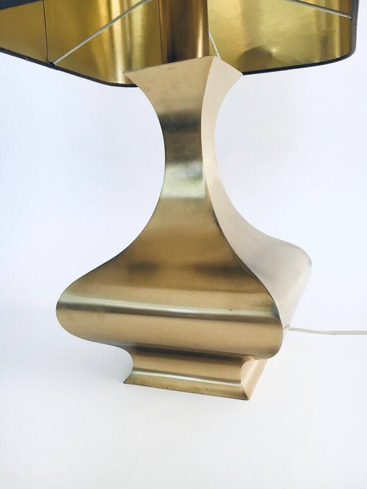 Hollywood Regency Style Brass Table Lamp, 1970s