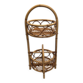 Vintage Italian rattan étagère 1960s