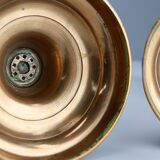 Set of two antique 19th century French copper candlesticks