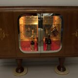 Vittorio Dassi Mid-Century Modern Italian Mahogany Cabinet Bar, 1950s