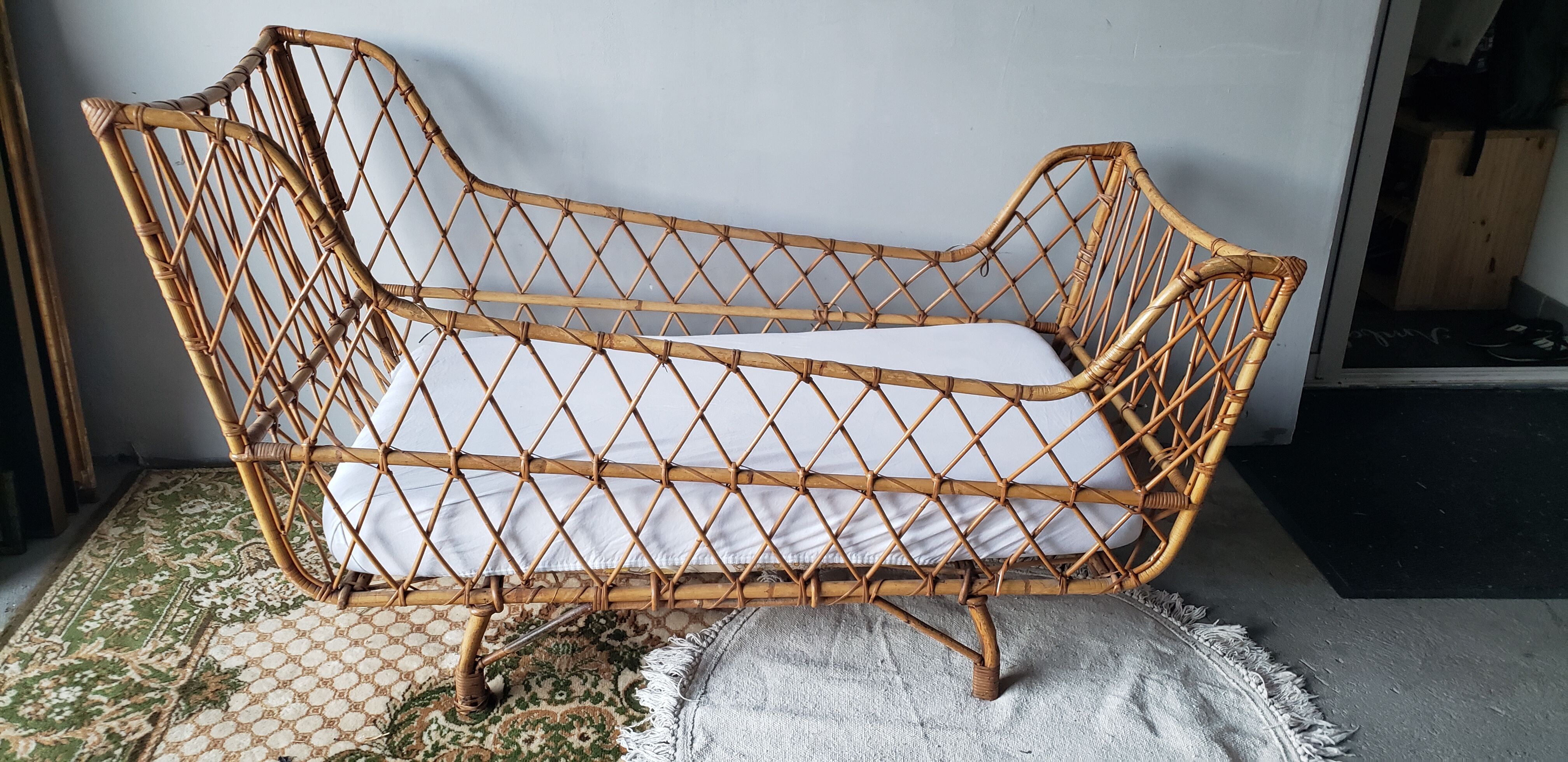 Rattan child bed