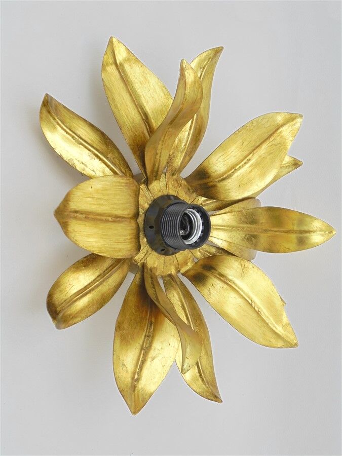 Applique fleur dorée
