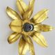 Applique fleur dorée