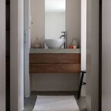 Handwoven runner rug - recycled cotton - 65 x 230 cm