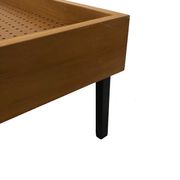 Lit d'appoint vintage en bouleau design métal années 60