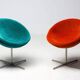 Unique chairs Tramontana Jade and Ember Velvet Verner Panton C1