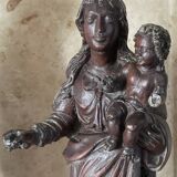 Virgin and Child - Wooden sculpture - 33 cm - France - 18th century